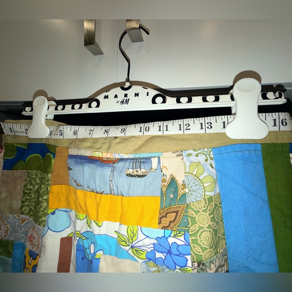 Vibrant ETSY Upcycle Patchwork A-Line Skirt MED - Picture 6 of 6